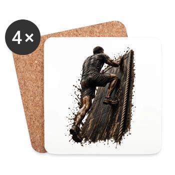 Mud Master - Obstacle - Teamwork - Coasters (set of 4) - white - Front