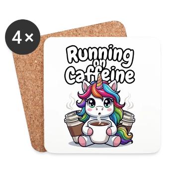 Caffeine Fueled Unicorn - Coasters (set of 4) - white - Front
