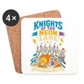Néon de Knight Bowling - Dessous de verre (lot de 4) - blanc - Devant