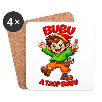 Bubu a trop bubu - Dessous de verre (lot de 4) - blanc - Devant