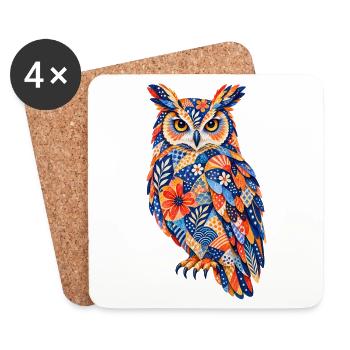 PatchworkOwl Blaze of Colors - Dessous de verre (lot de 4) - blanc - Devant