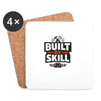 Built by Skill Logo Tee - Coasters (set of 4) - white - Front