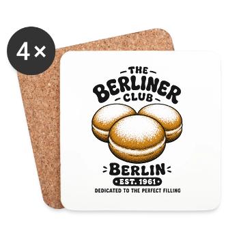 The Berliner Club – Berlin 1961 - Untersetzer (4er-Set) - Weiß - Vorne