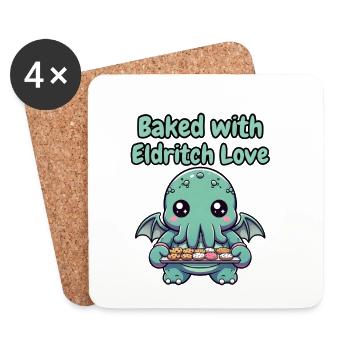 Gebacken mit eldritch love - Untersetzer (4er-Set) - Weiß - Vorne