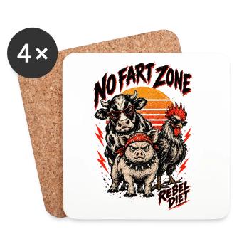 Furchtlose Zone: Rebellenfarm - Untersetzer (4er-Set) - Weiß - Vorne