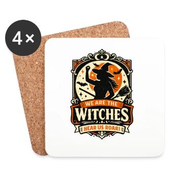 We Are The Witches Roar - Untersetzer (4er-Set) - Weiß - Vorne