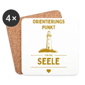 Orientierungspunkt für die Seele - Untersetzer (4er-Set) - Weiß - Vorne