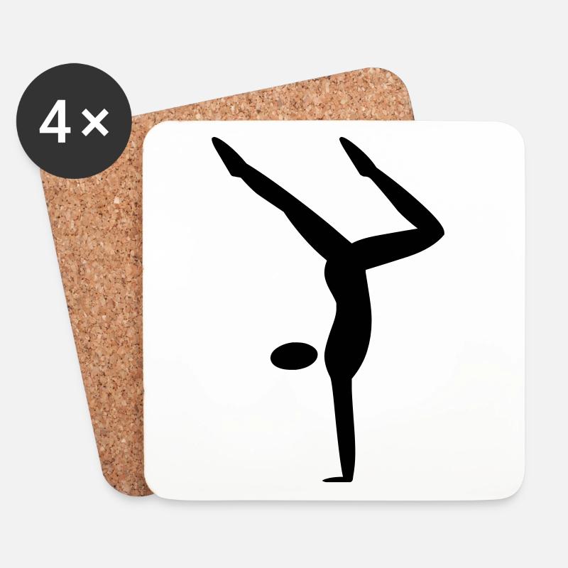 Handstand - Untersetzer (4er-Set) - Weiß