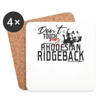 Rhodesian Ridgeback - Dessous de verre (lot de 4) - blanc - Devant