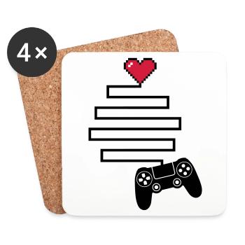 Love Connection (Gaming) - Coasters (set of 4) - white - Front
