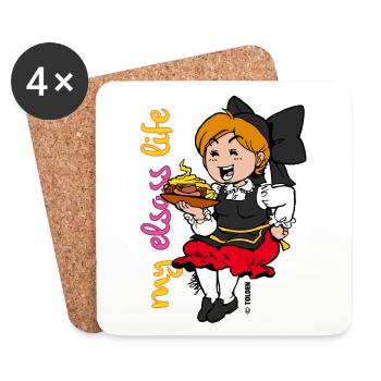 elsass_life_4_choucroute - Coasters (set of 4) - white - Front