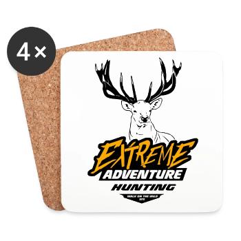 Hunter - Hunting - Hunting - Deer - Coasters (set of 4) - white - Front
