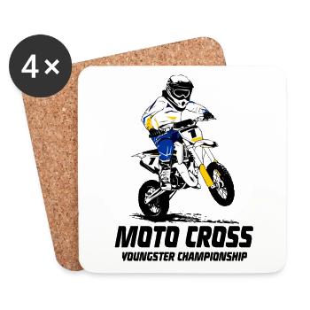 Kinder Motocross - KIDS MX - Dessous de verre (lot de 4) - blanc - Devant