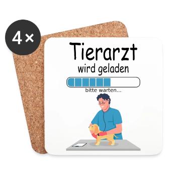 Angehender Tierarzt Tiermedizin Studiumbeginn - Untersetzer (4er-Set) - Weiß - Vorne
