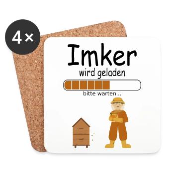 Angehende Imker werden Anfänger Ausbildung Baby - Untersetzer (4er-Set) - Weiß - Vorne