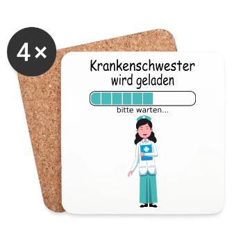 Ausbildungsbeginn Krankenschwester Ausbildungsstar - Untersetzer (4er-Set) - Weiß - Vorne
