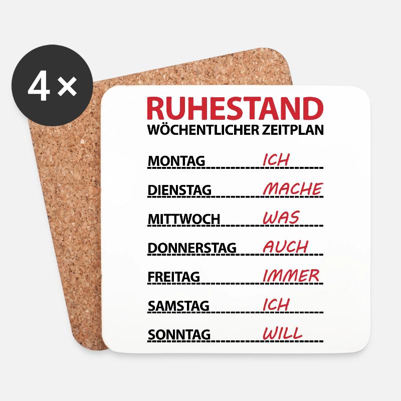 Angehende Pensionisten Pensionierung Sprüche - Untersetzer (4er-Set) - Weiß