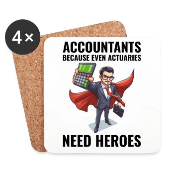 Accountant Accounting Bookkeeping Finance Funny - Coasters (set of 4) - white - Front