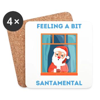 Feeling a bit santamental - Untersetzer (4er-Set) - Weiß - Vorne