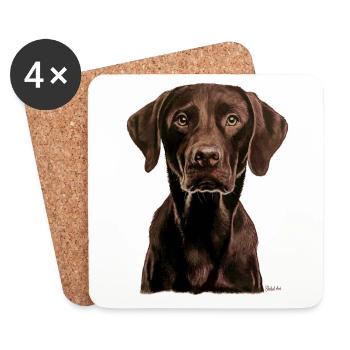 Labrador - Untersetzer (4er-Set) - Weiß - Vorne