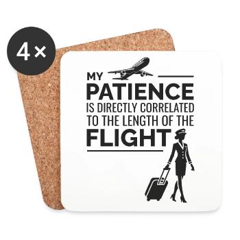 Flight Attendant Aviation Cabin Crew Air Hostess - Coasters (set of 4) - white - Front