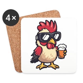 Hahn après-ski beer - Coasters (set of 4) - white - Front