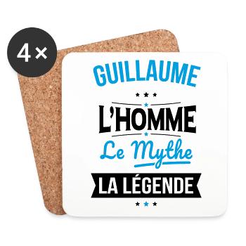 Guillaume - L'Homme - Le Mythe - La Légende - Dessous de verre (lot de 4) - blanc - Devant