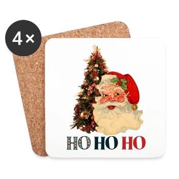 Vintage Santa Christmas - Coasters (set of 4) - white - Front