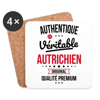 Authentique et véritable Autrichien - Original - Dessous de verre (lot de 4) - blanc - Devant