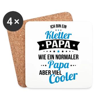 Climbing dad like a normal dad much cooler - Coasters (set of 4) - white - Front