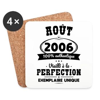 18th Anniversary - August 2006 Perfection - Coasters (set of 4) - white - Front