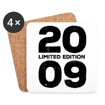 2009 Limited Edition - Geburtstag Geschenk - Untersetzer (4er-Set) - Weiß - Vorne