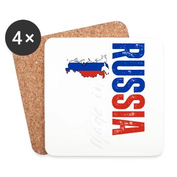 Made in Russia, Russian pride - Coasters (set of 4) - white - Front