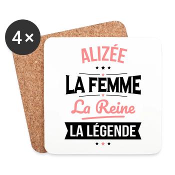 Alizée - La Femme - La Reine - La Légende - Dessous de verre (lot de 4) - blanc - Devant