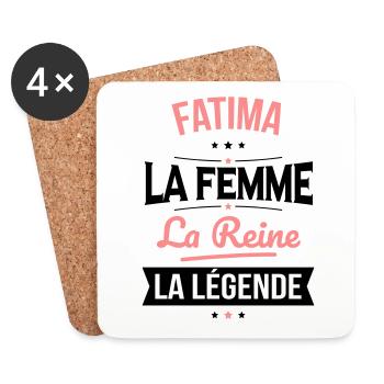 Fatima - La Femme - La Reine - La Légende - Dessous de verre (lot de 4) - blanc - Devant