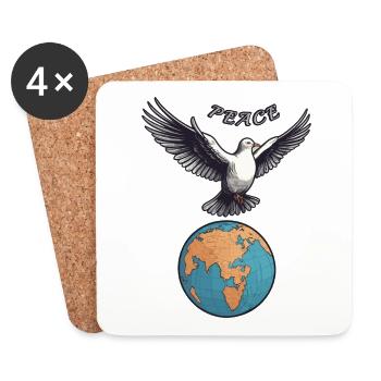World Peace on Earth - Coasters (set of 4) - white - Front