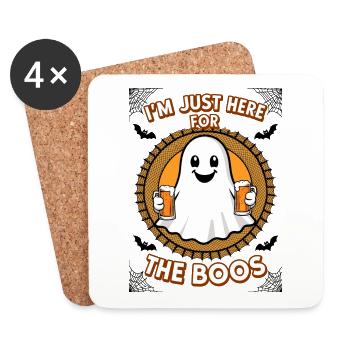 Drôle de bière fantôme - Dessous de verre (lot de 4) - blanc - Devant