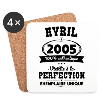 20th Anniversary - April 2005 Perfection - Coasters (set of 4) - white - Front
