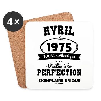 50th Anniversary - April 1975 Perfection - Coasters (set of 4) - white - Front