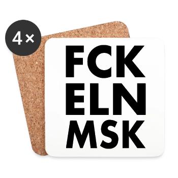 Fck eln msk - Untersetzer (4er-Set) - Weiß - Vorne