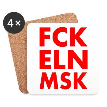 Fck eln msk - Untersetzer (4er-Set) - Weiß - Vorne