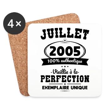 20th Anniversary - July 2005 Perfection - Coasters (set of 4) - white - Front