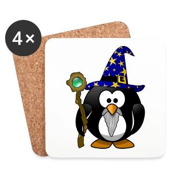 Gandalf Zauberer wars frieden Magie Pinguin star - Untersetzer (4er-Set) - Weiß - Vorne