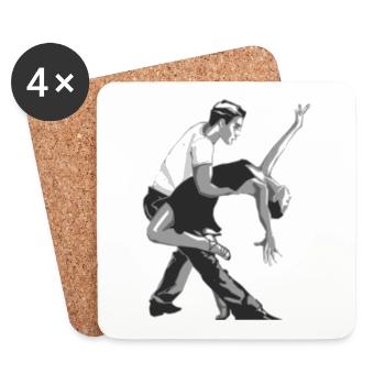 Dancer and dancer salsa dance gift - Coasters (set of 4) - white - Front