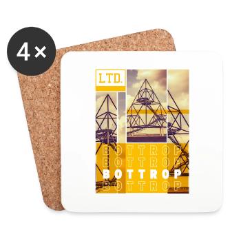 Bottrop Deutschland Stadt Skyline Heimat Liebe - Untersetzer (4er-Set) - Weiß - Vorne