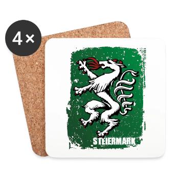 i love Steiermark Styria Österreich Austria - Untersetzer (4er-Set) - Weiß - Vorne