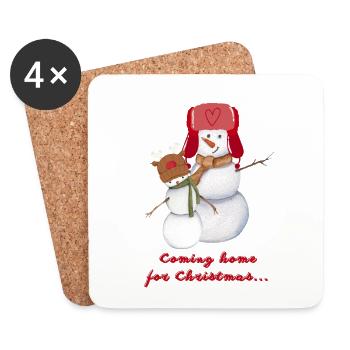 Coming home for Christmas - Untersetzer (4er-Set) - Weiß - Vorne