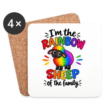 I’m the Rainbow Sheep of the Family  - Untersetzer (4er-Set) - Weiß - Vorne