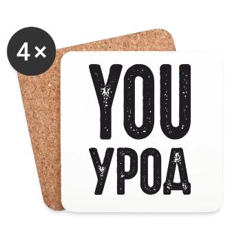 Vous flippez ! Dire en russe Russak Russie - Dessous de verre (lot de 4) - blanc - Devant