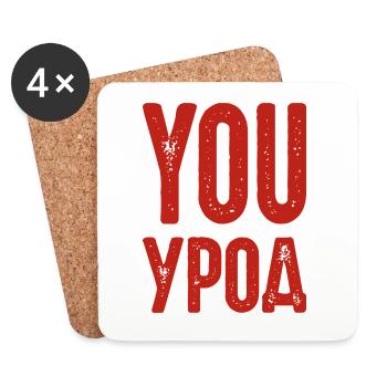 Vous flippez ! Dire en russe Russak Russie - Dessous de verre (lot de 4) - blanc - Devant